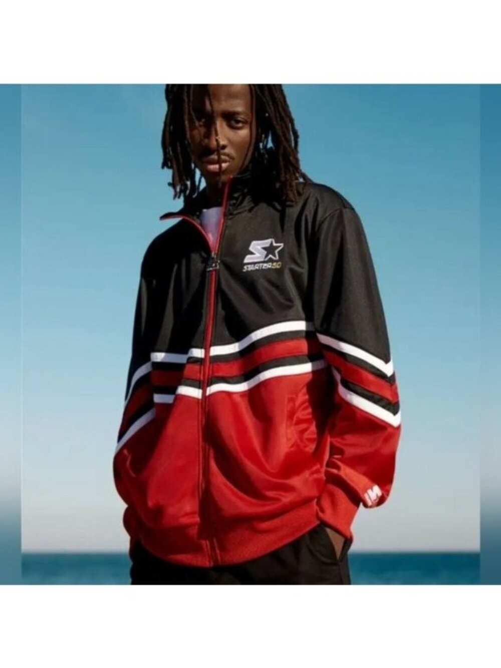 STARTER X Budweiser 50th Anniversary Full Zip Jacket Black Label Red 072026